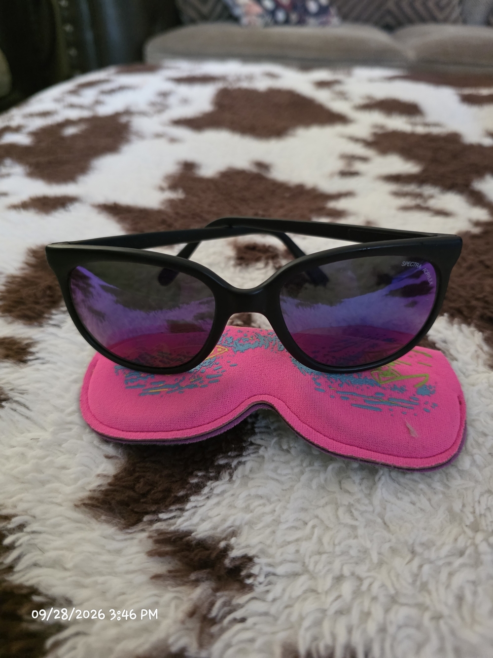 bolle Women's Black Frames with Purple Mirrored Lenses